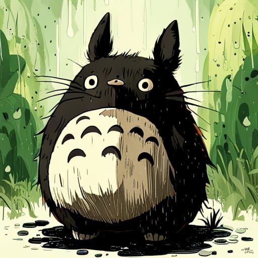 adorable mr totoro - AI Generated Artwork - NightCafe Creator