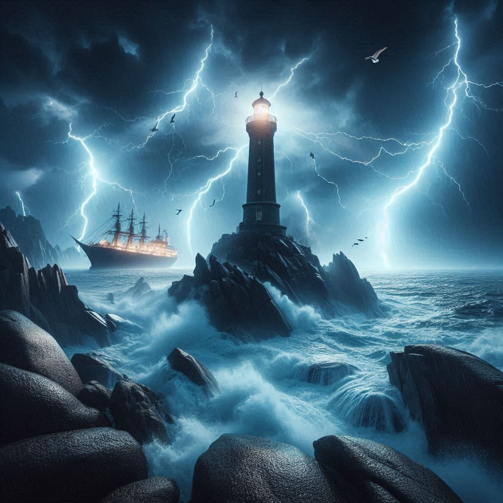 Lightning Dances Across the Stormy Sky  by @Punkmeister