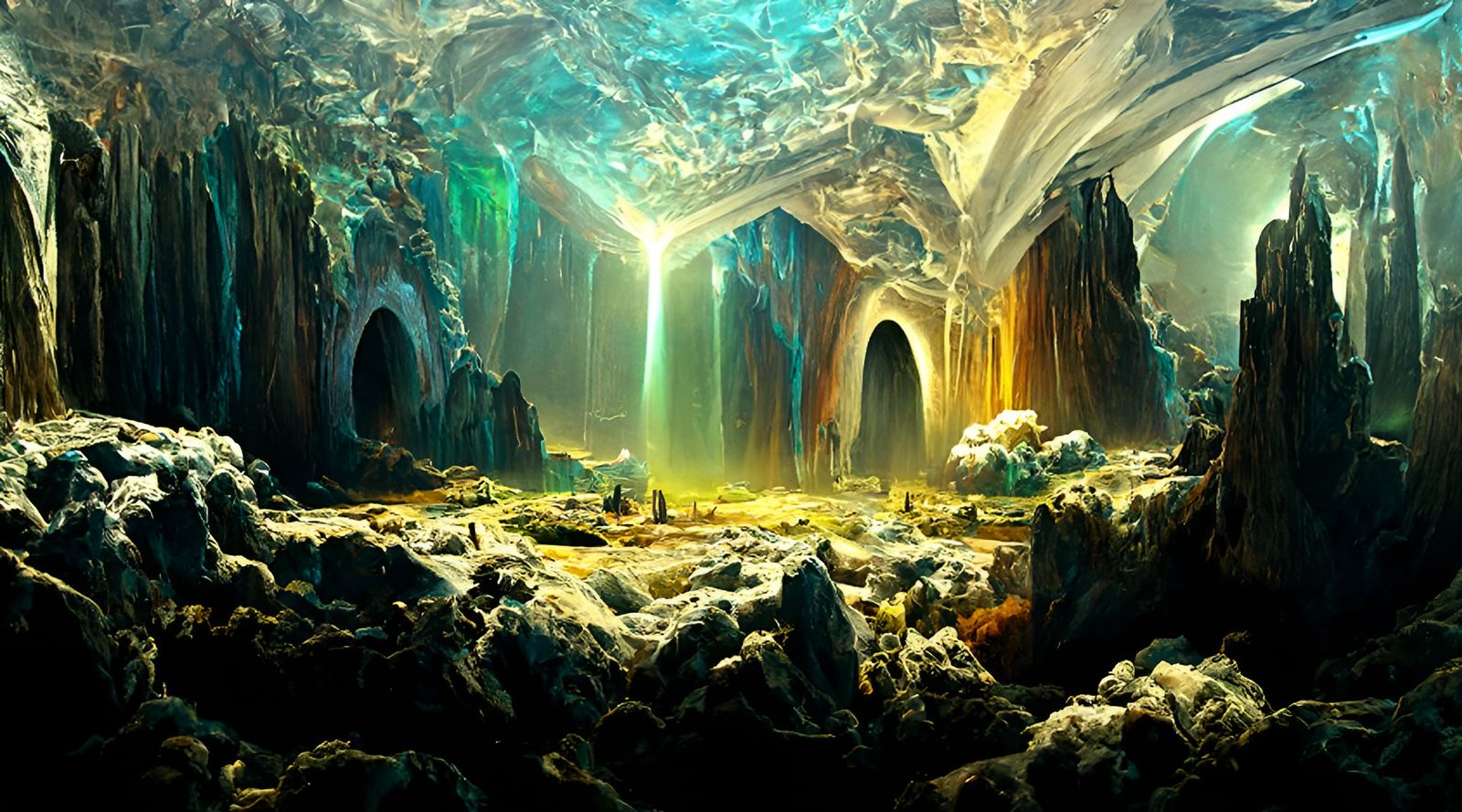 Crystal Cave - AI Generated Artwork - NightCafe Creator