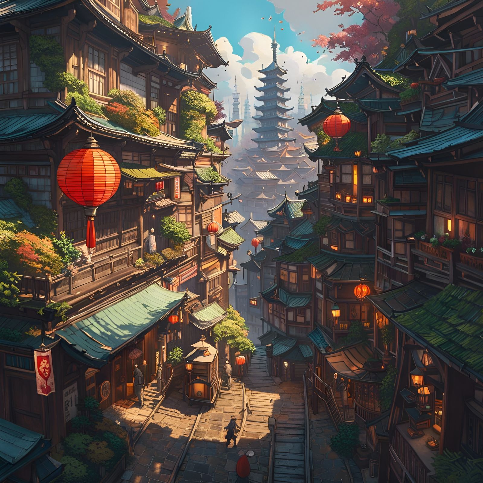 An epic Japanese beautiful city landscape!!!