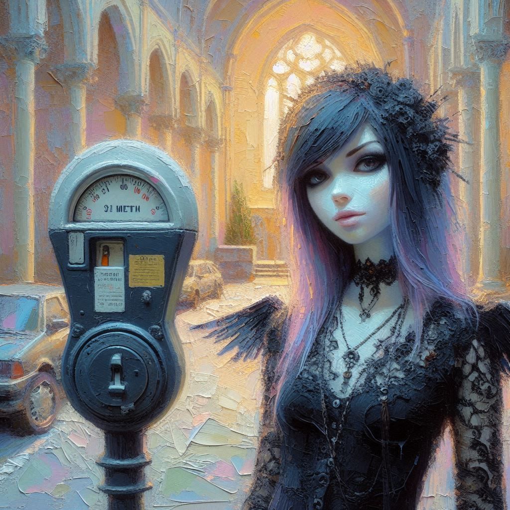 Winged politesse in a drive-in church