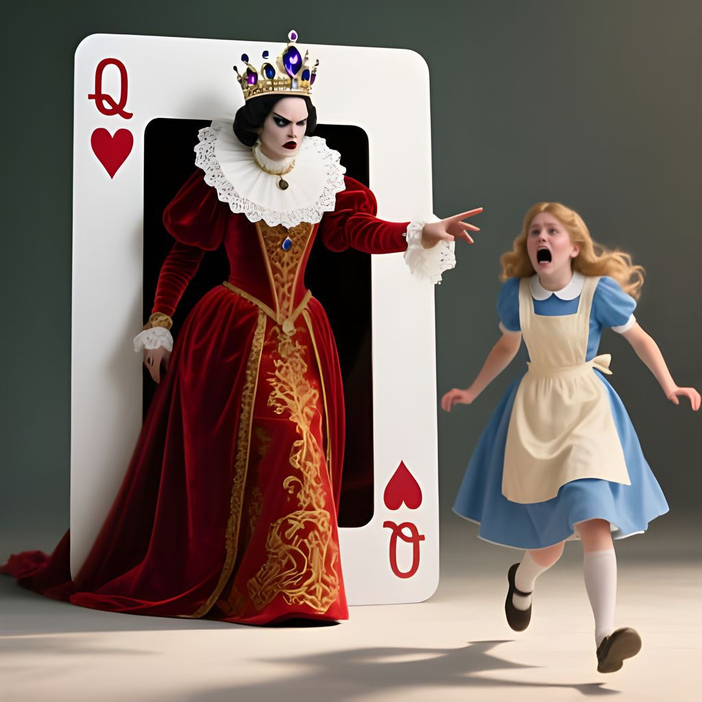 Alice and The Queen  by @Foul Rabbit