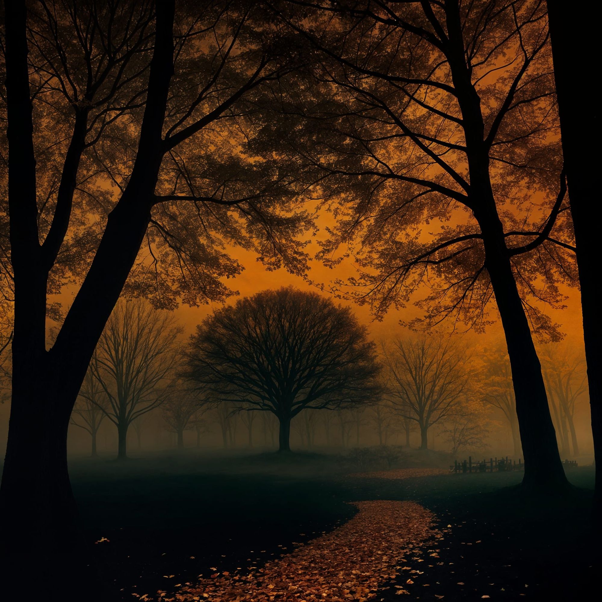 haunted October night highlights on the  Halloween + fall elements
autumn themes