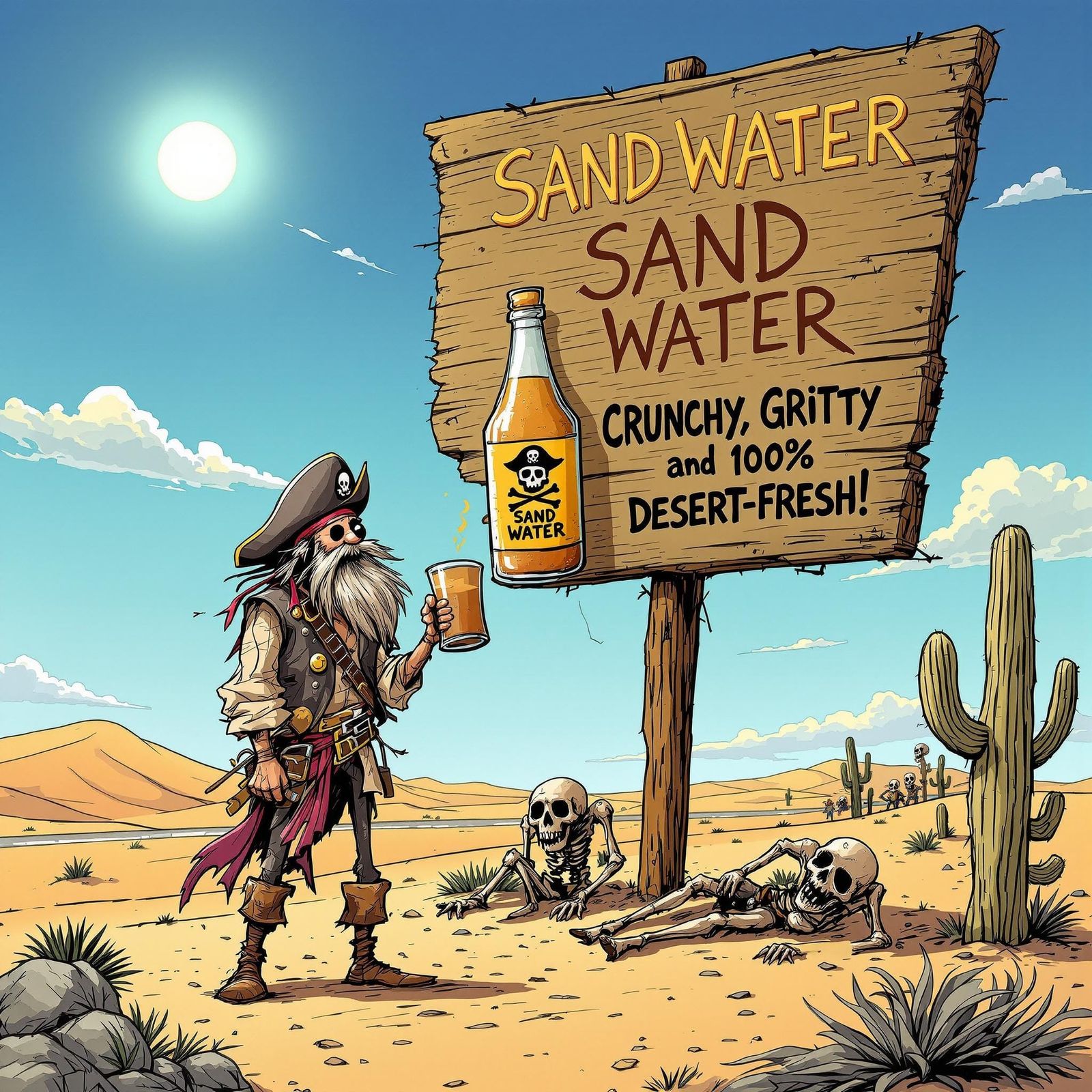 No water, drink sand...  by @Morgana