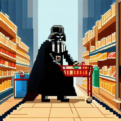 Darth Vader Buying Groceries  by @Norman Wnuck