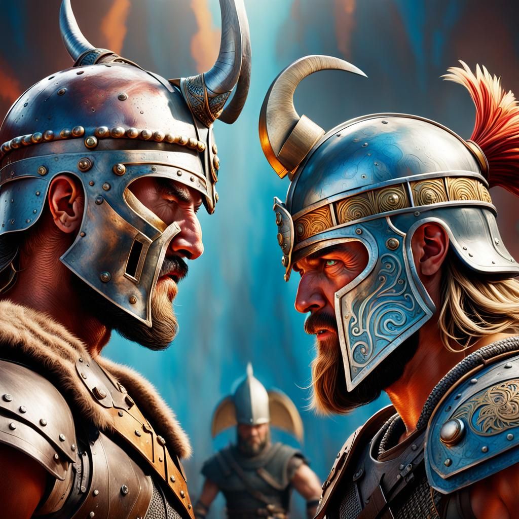 Helmet stare down