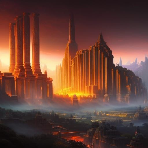 Ancient Temple - AI Generated Artwork - NightCafe Creator