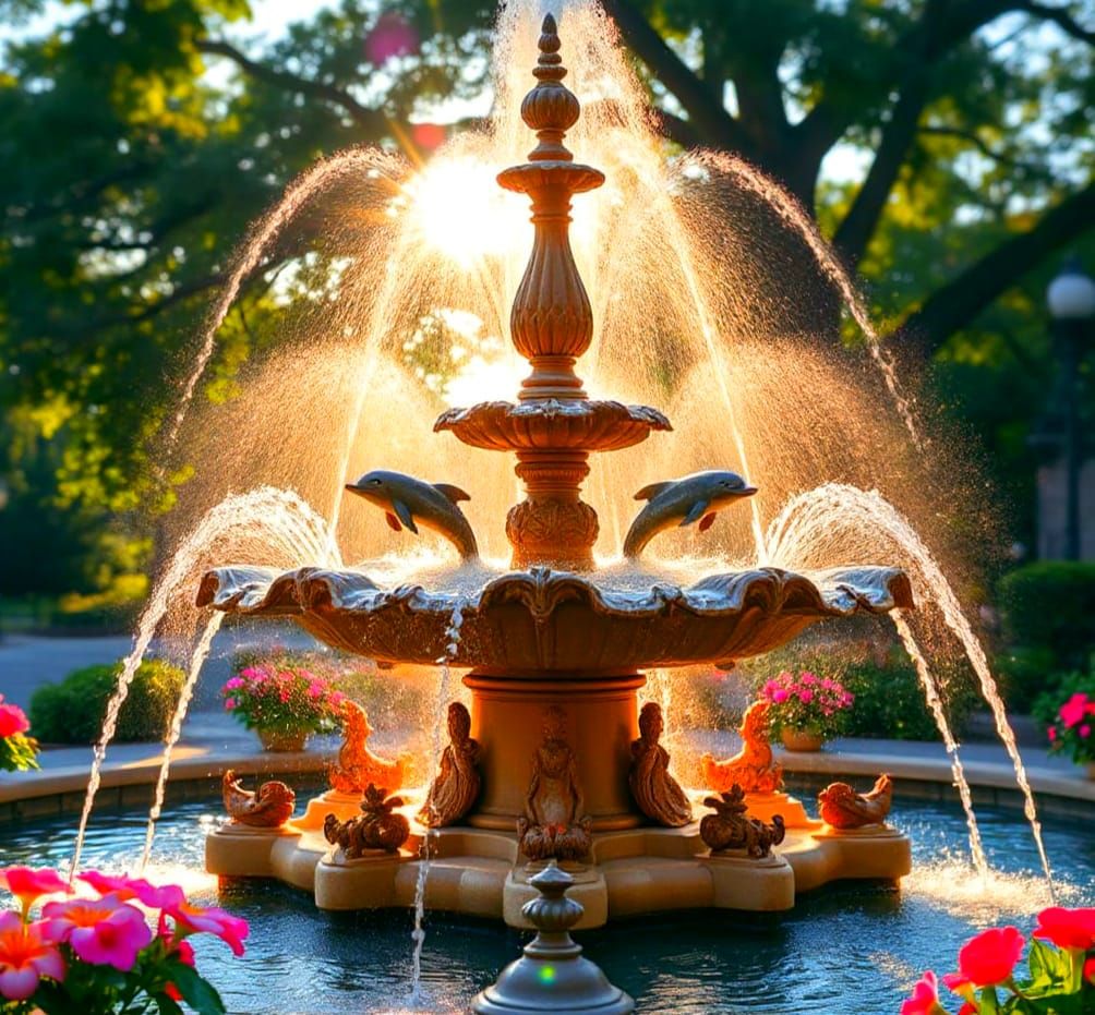 Dolphin Fountain  by @Joanna7