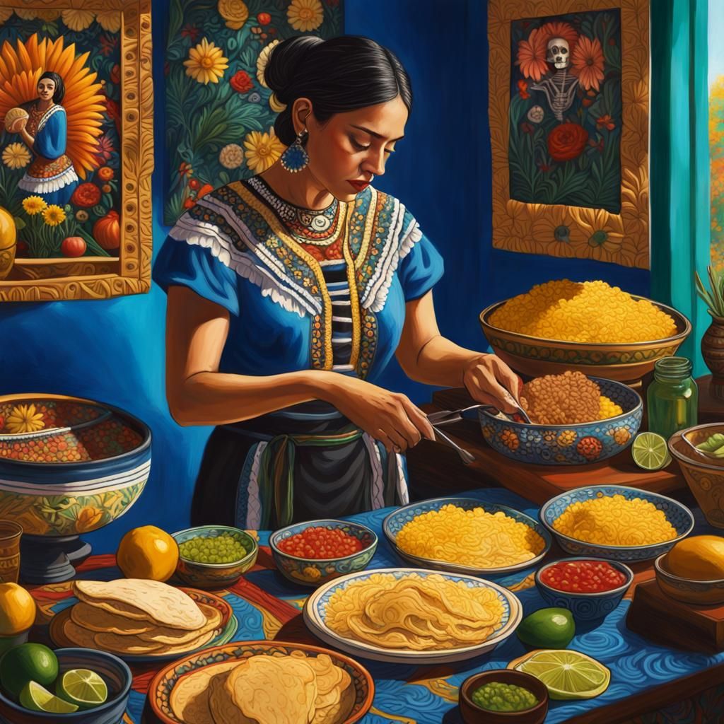 Woman making TACOS
