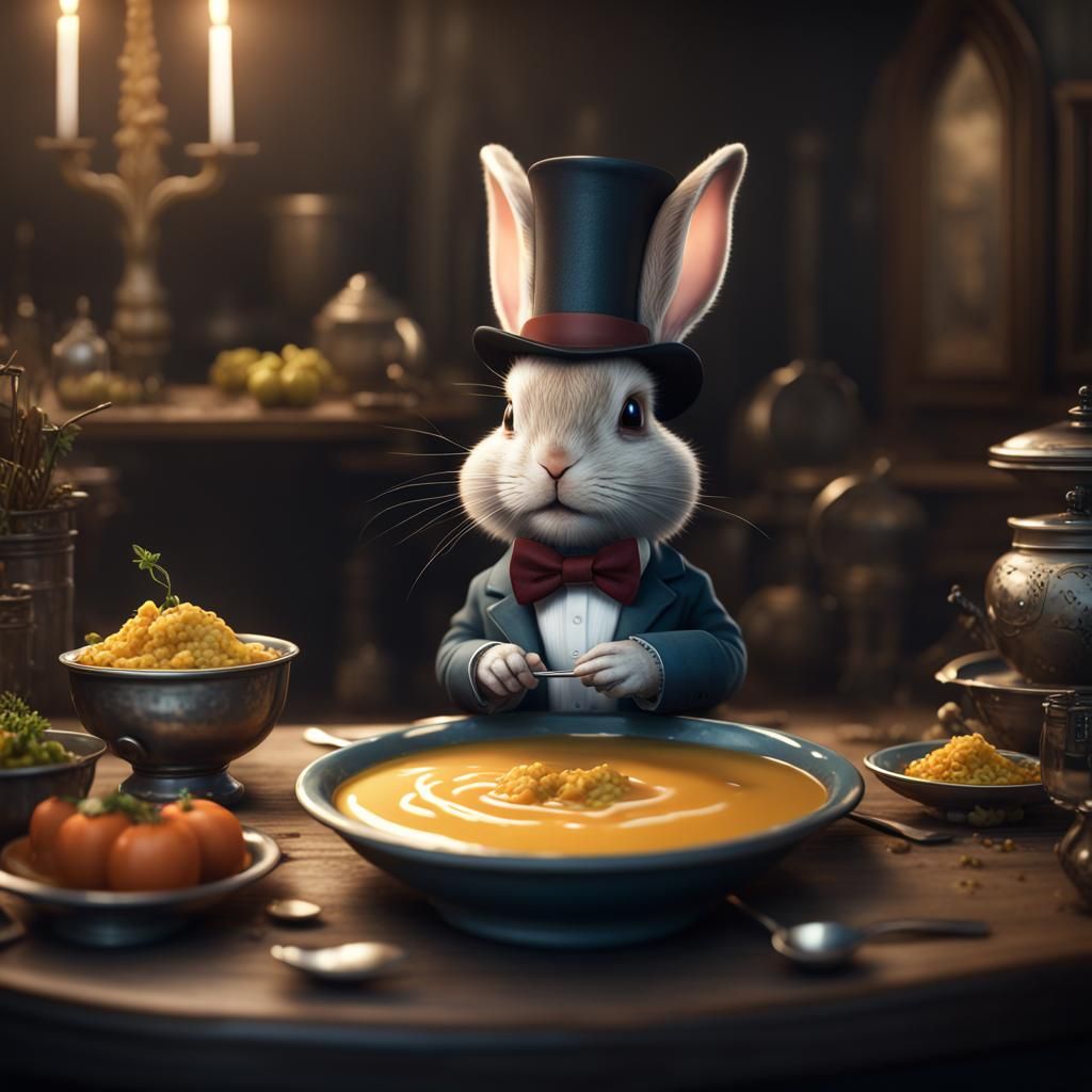 Eating soup