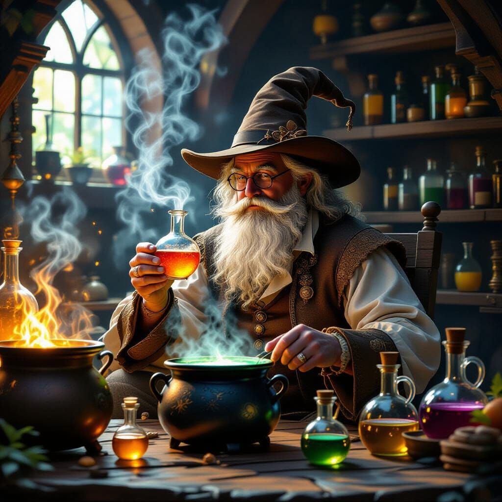 Barnaby Brewbottle, a "Potion Tester." Barnaby has the most discerning palate in the magical world, essential for his role in ensuring potio...