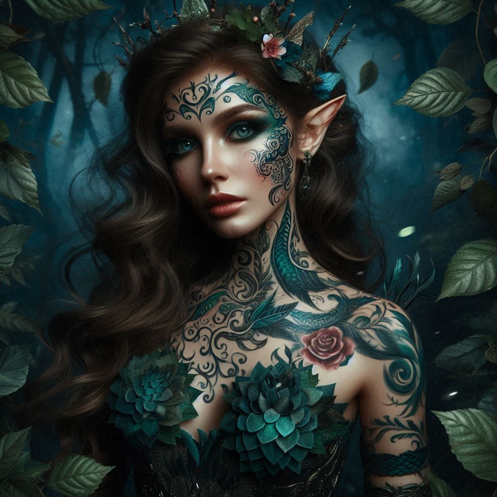 Swirling Leaves and Tattoos