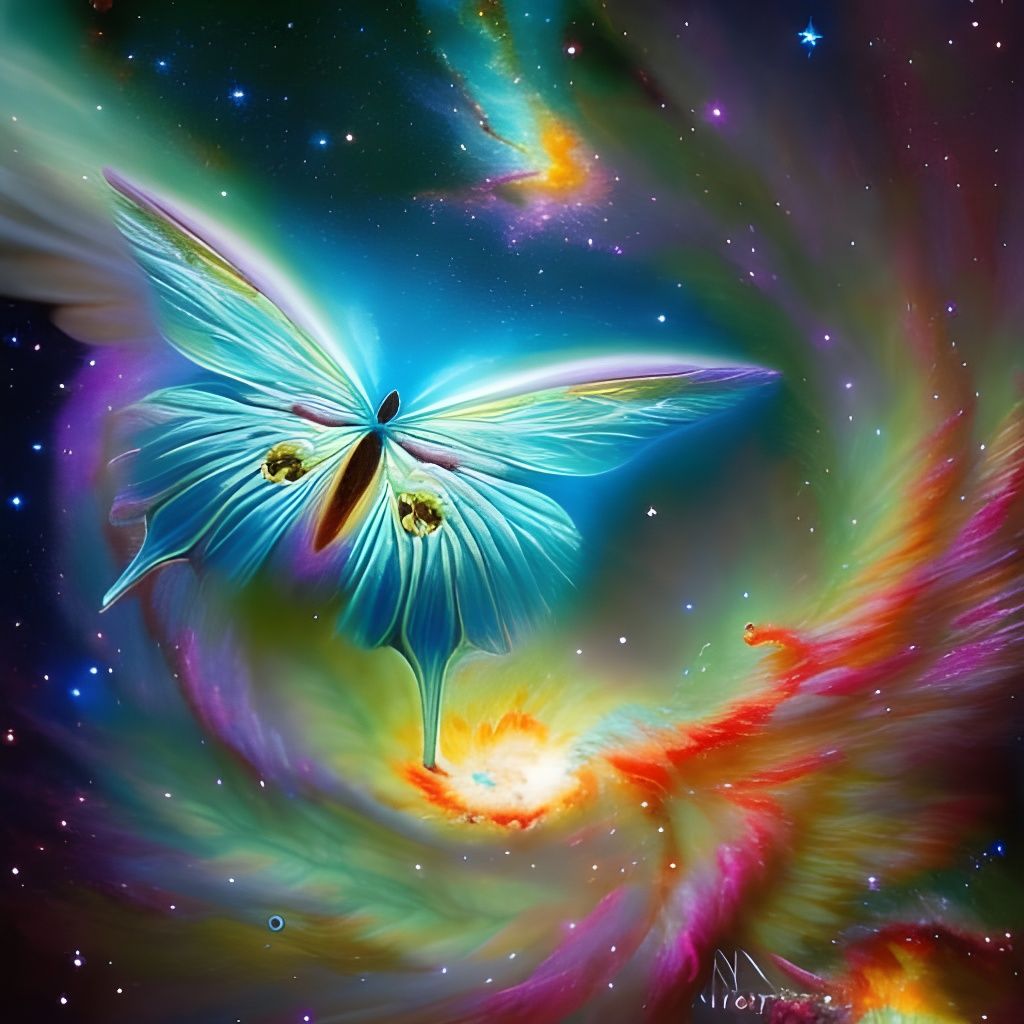 Cosmic butterfly - AI Generated Artwork - NightCafe Creator