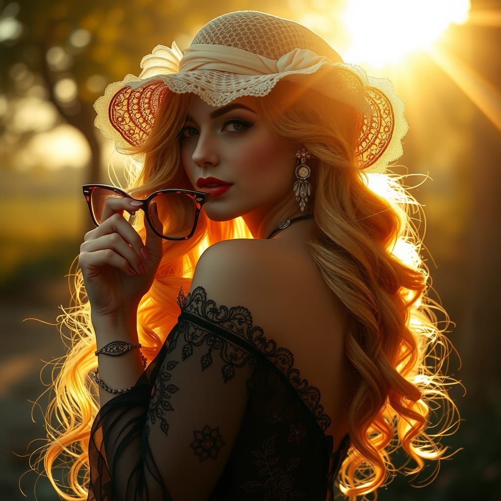 Woman in Hat  by @Sunny_B