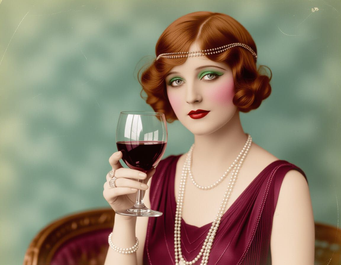 Autochrome photo of 1920's flapper  by @LiminalMind