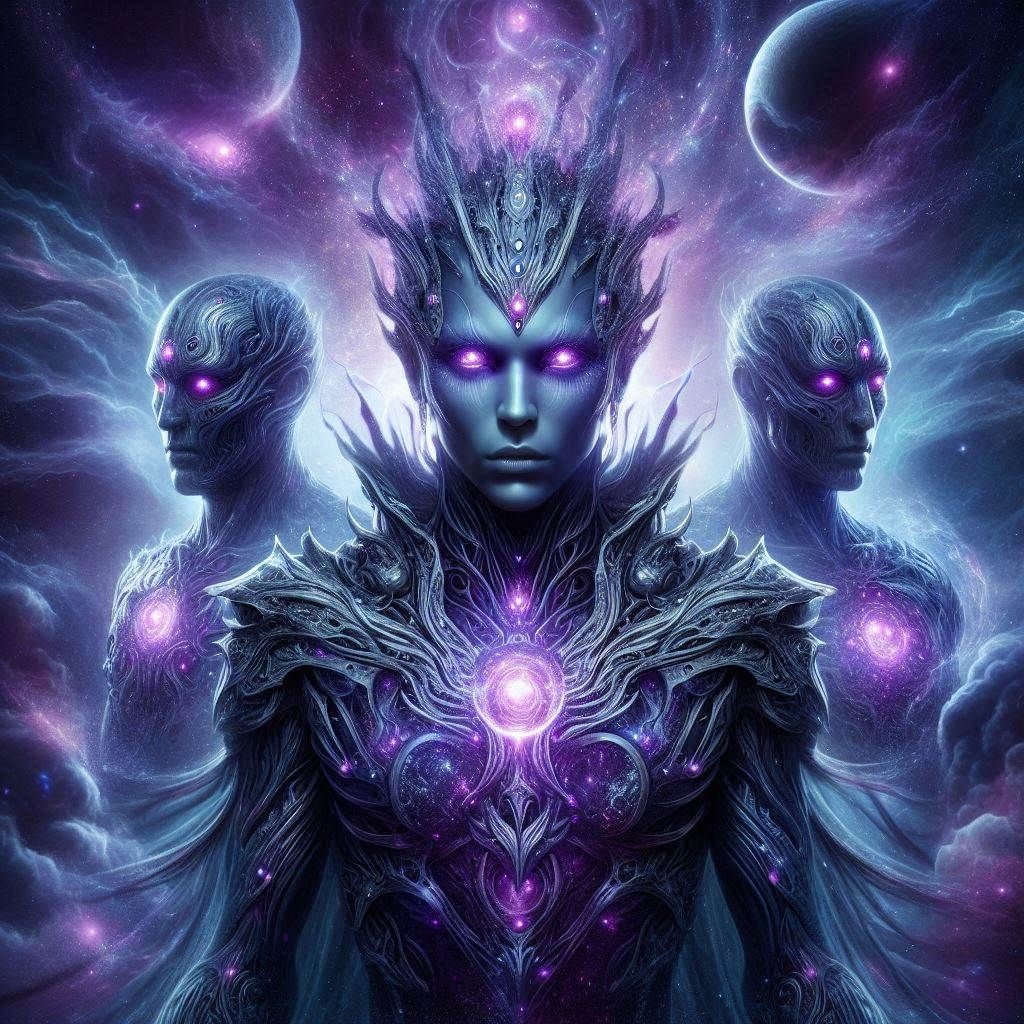 A striking, androgynous being