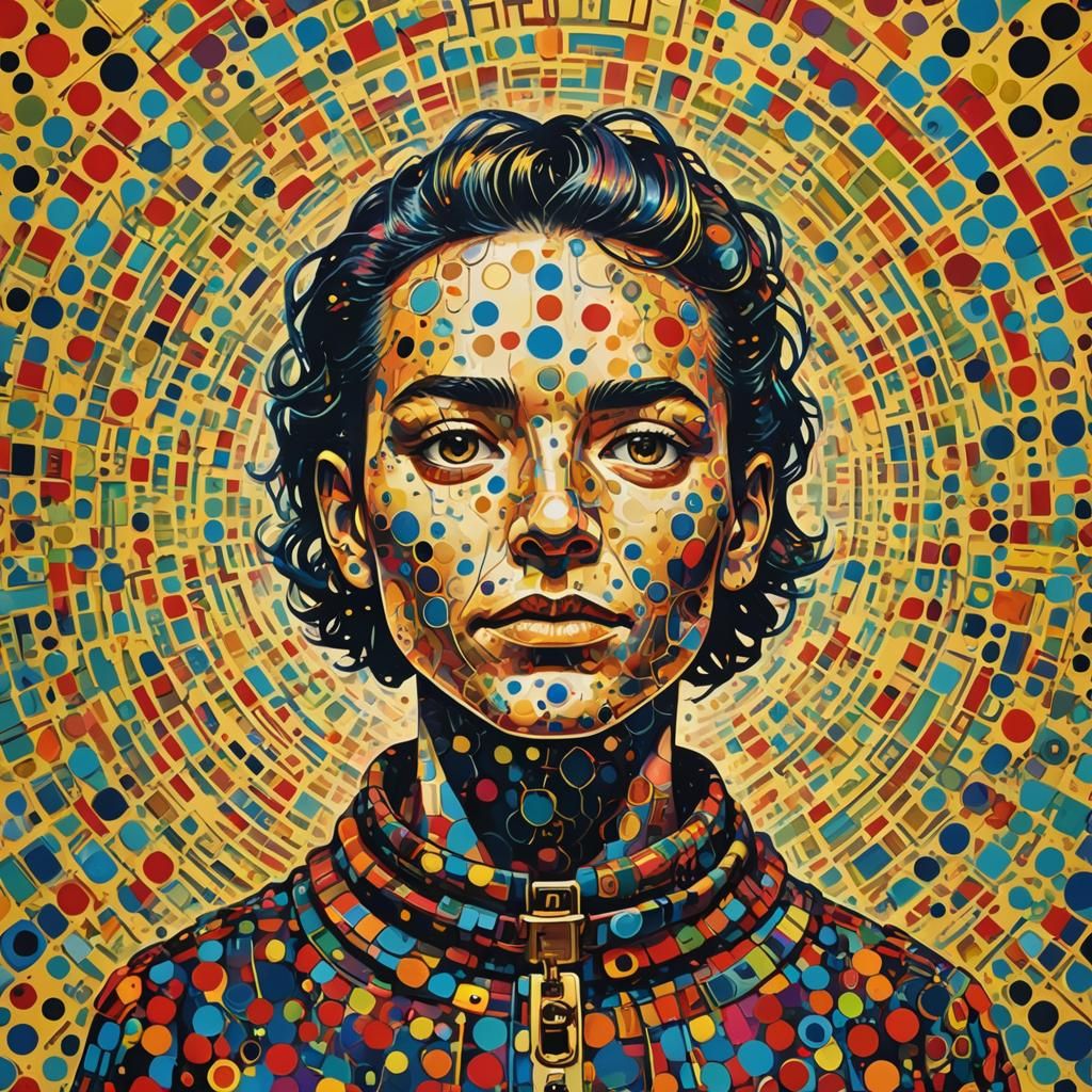 Pop Art Portrait of a Lock with Limbs