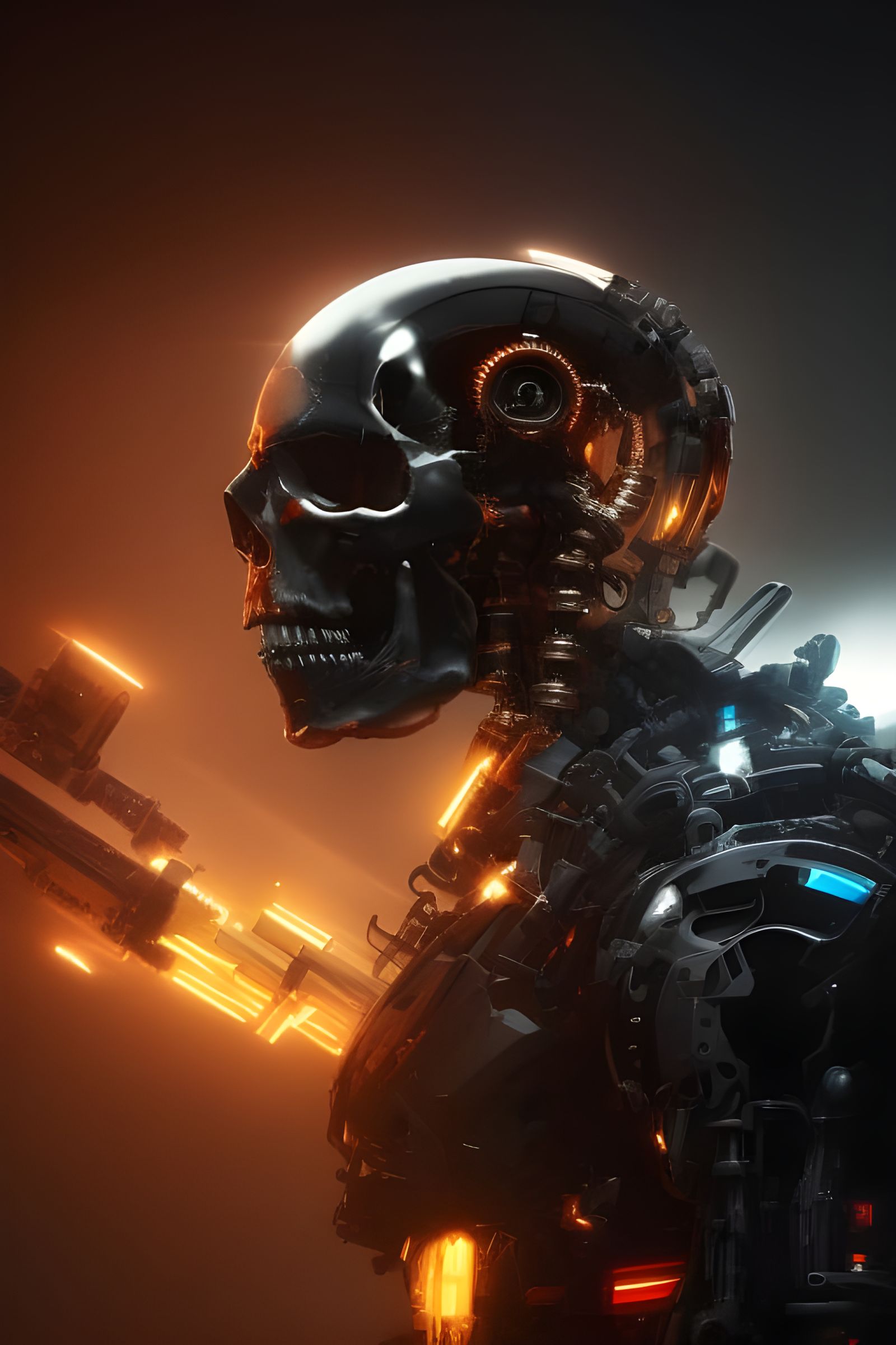 Cyborg skull