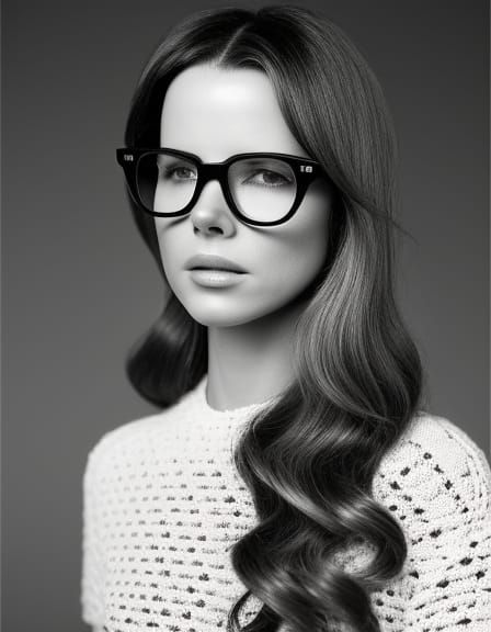 Pretty Girl with Glasses - AI Generated Artwork - NightCafe Creator