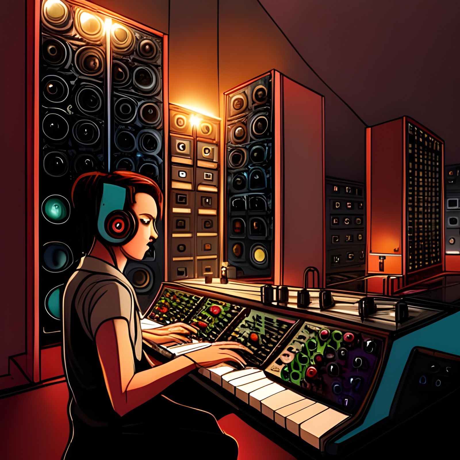 Modular Synthesizer Artist AI Generated Artwork NightCafe Creator