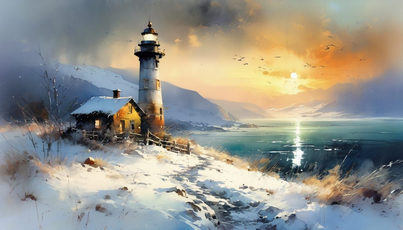 Lighthouse by the sea  by @Superbear