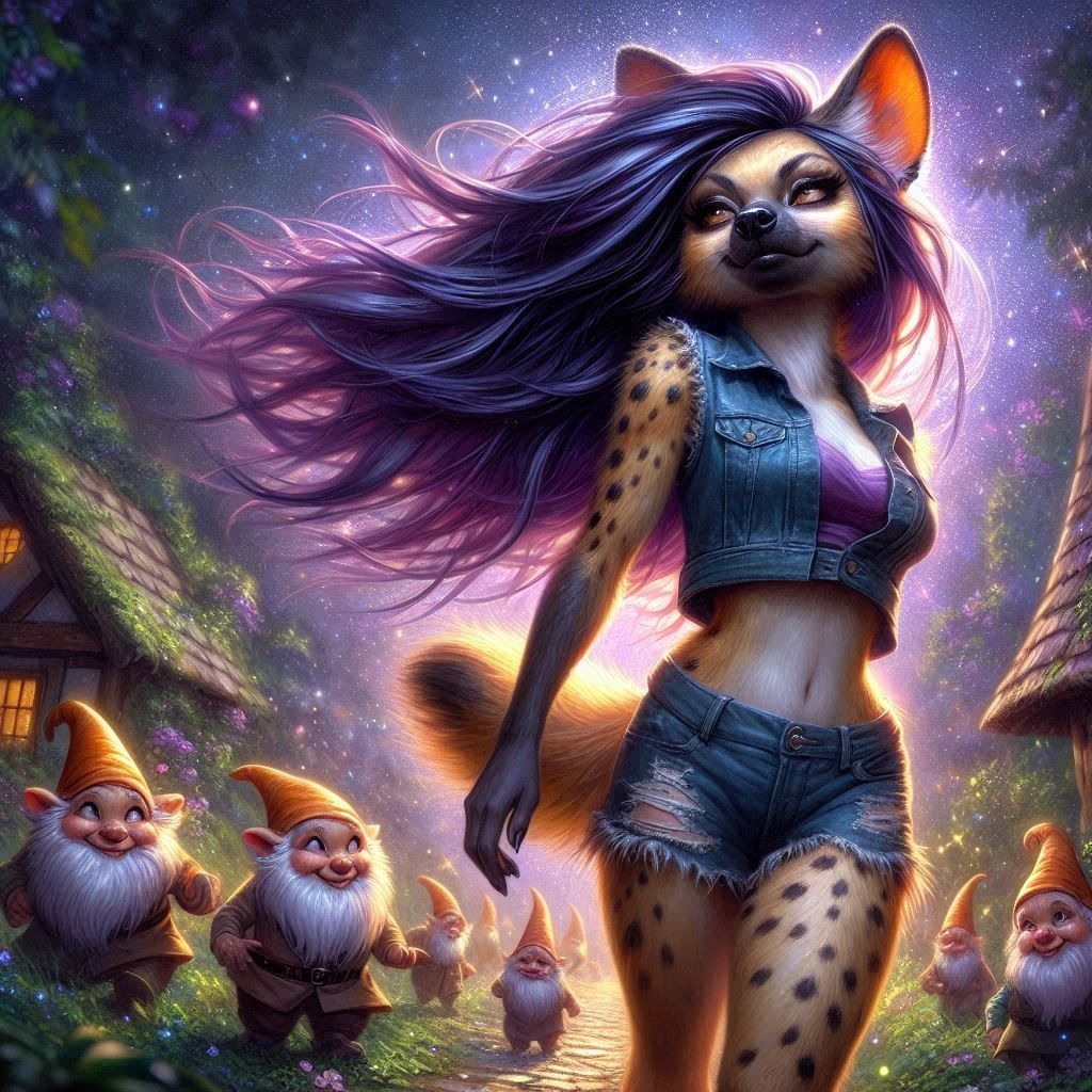 Scuzzy Struts Through the Gnome Village