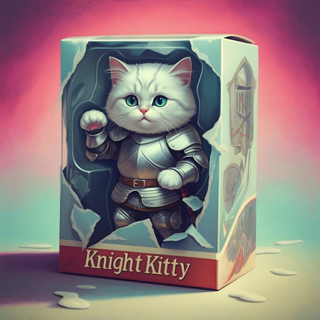  Knight Kitty wants out   by @Mia