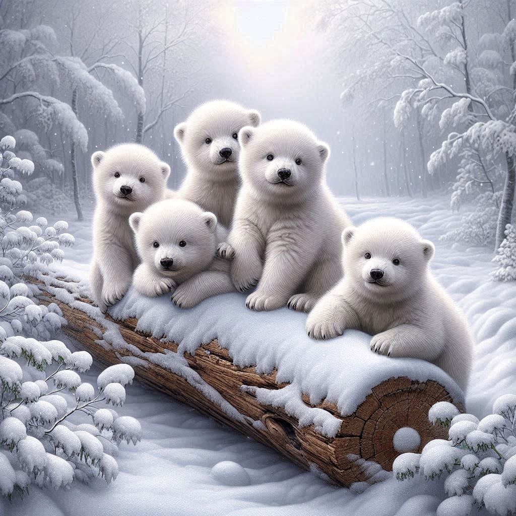 Polar bear cubs