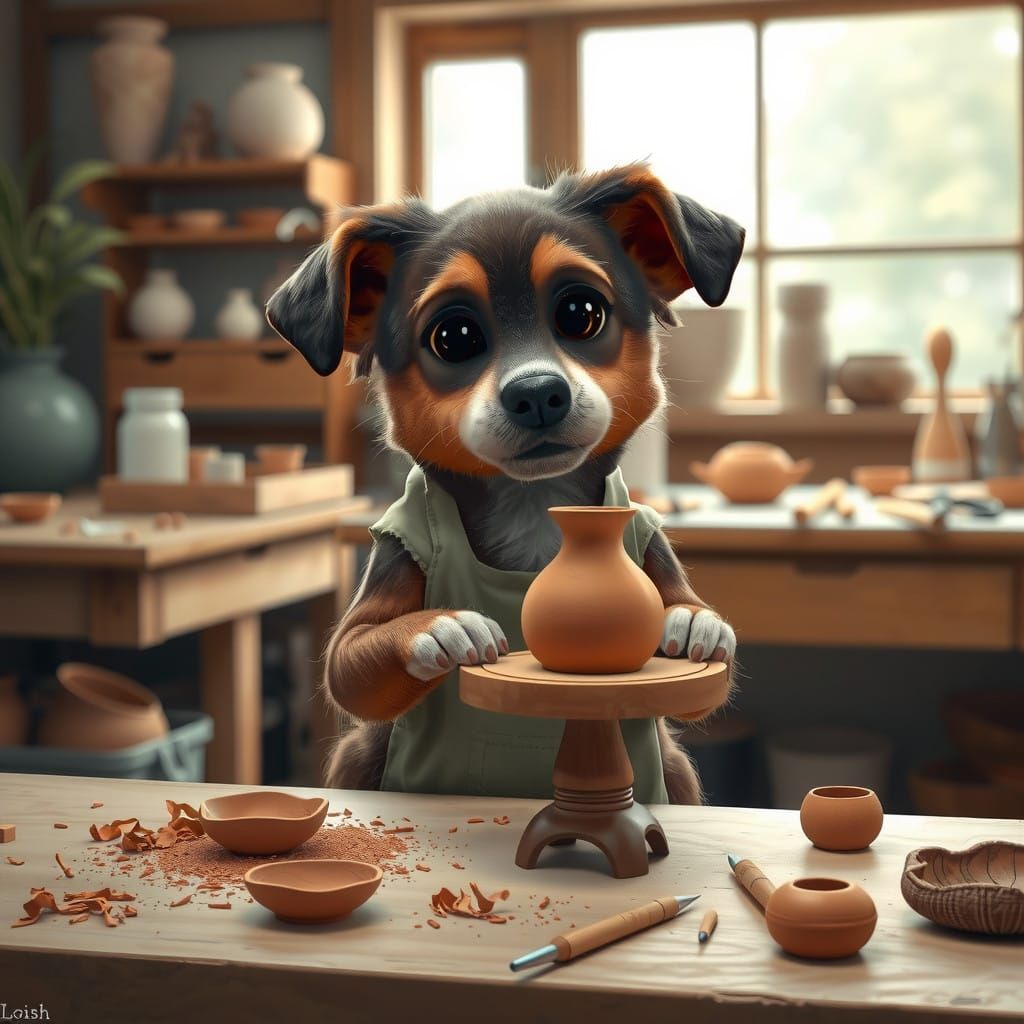 Sculpting a Vase from Clay