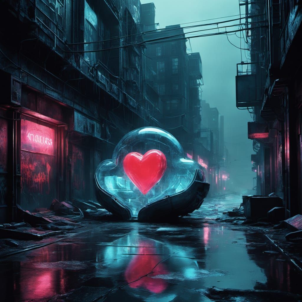 Glass Heart in Cyberpunk Alley