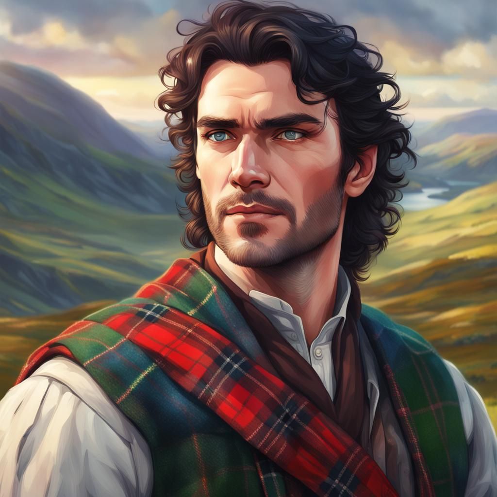 Scottish man in his clan colours  by @Luminis