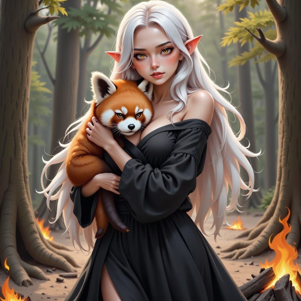 <lora:PeulotoJaenan Fx:1.0>, A stunning, elegant, and refined female elf with pale, translucent skin, she has long, flowing, and lustrous si...