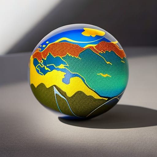 Glass ancient map
