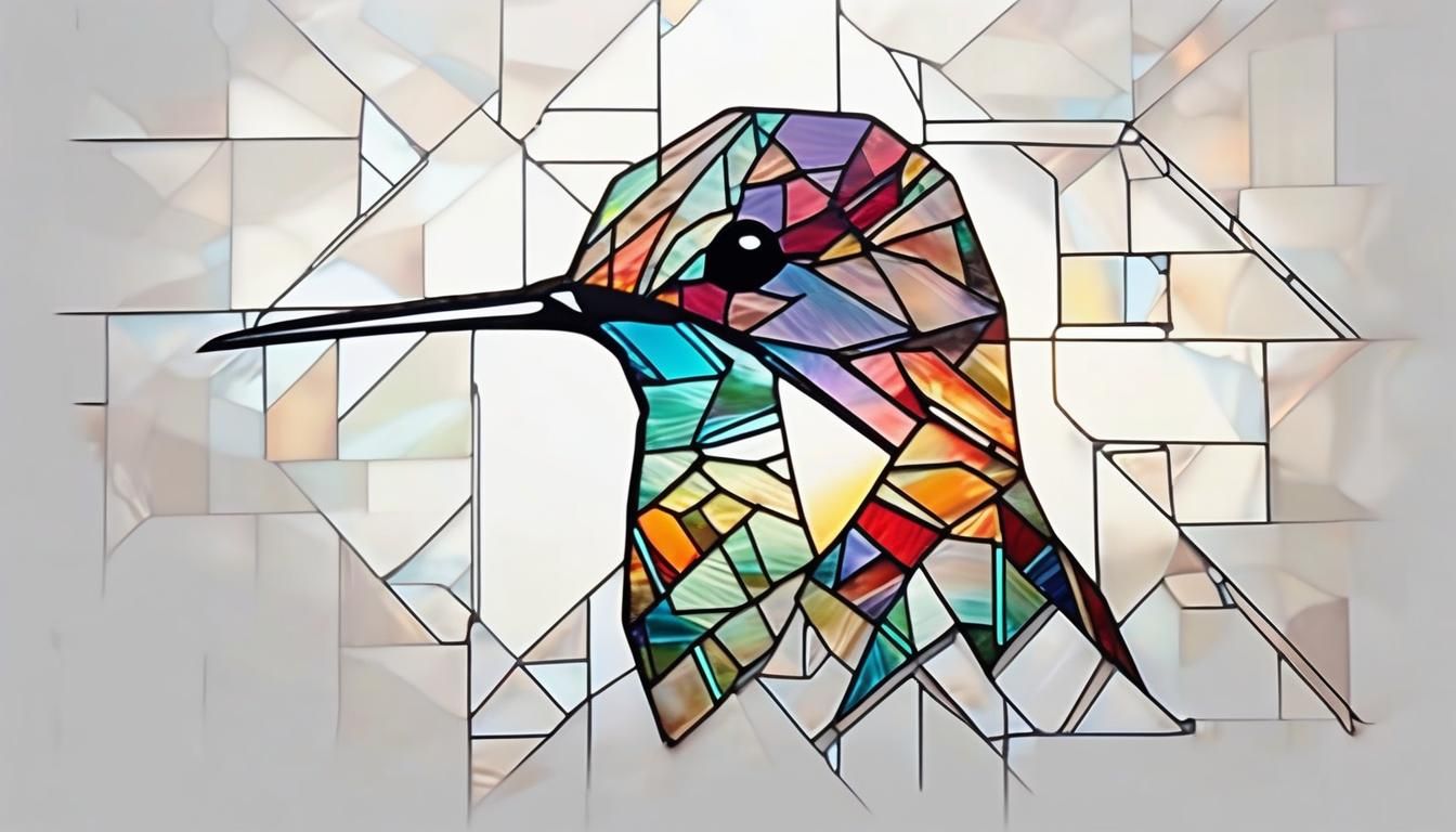 Stained Glass ~ Hummingbird-Sunbird Window