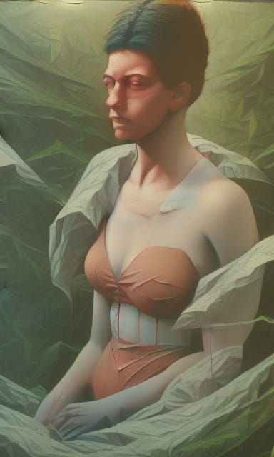 Contemplating Her Silken Underwear