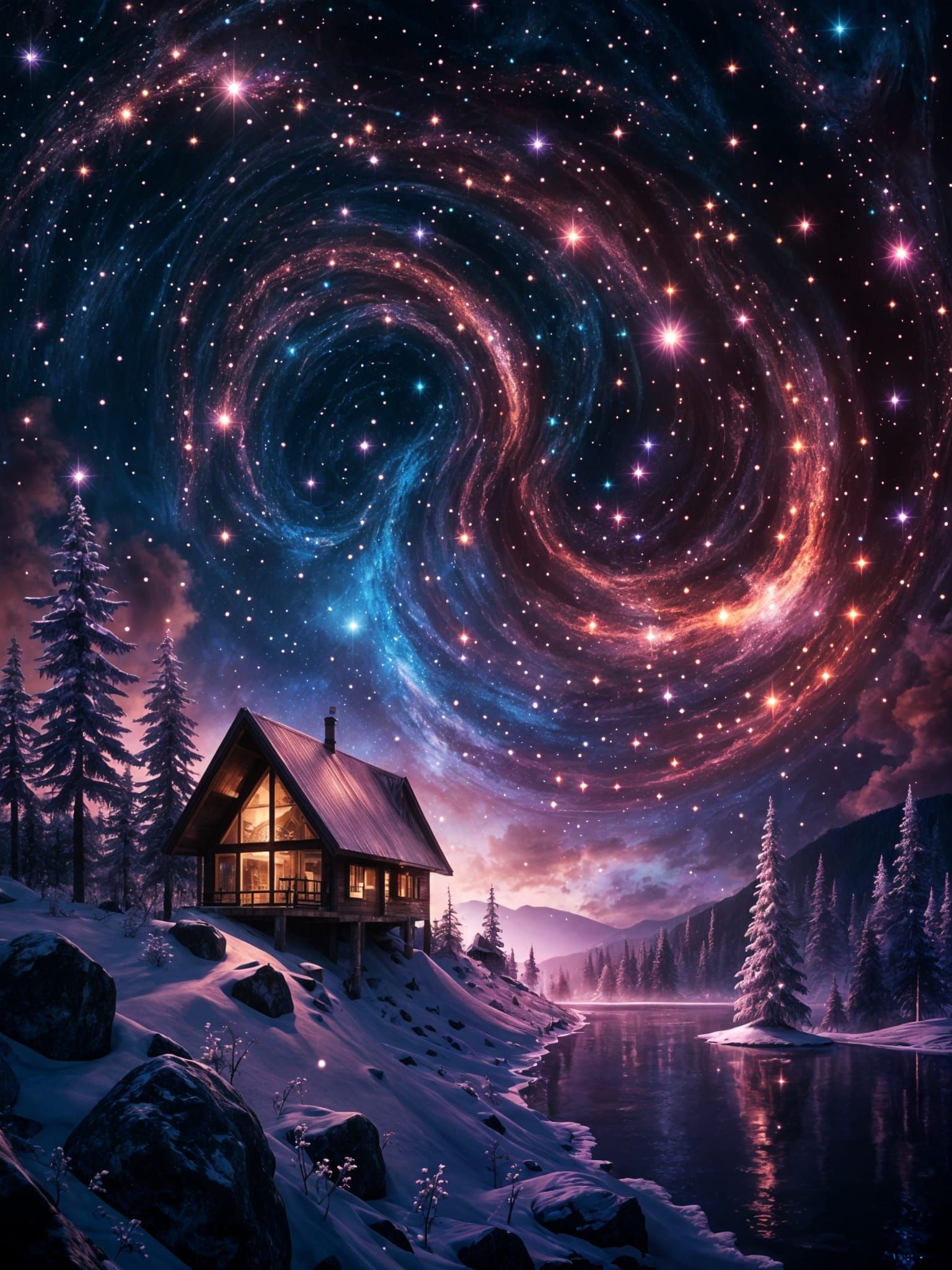 Magical Nordic Winter Night