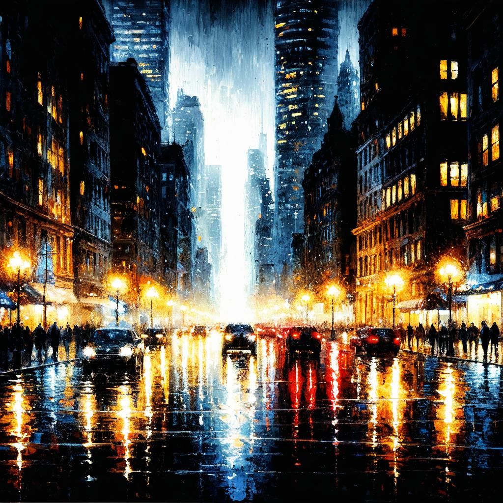 1 Like so far :) Cityscape at dusk - dry brush  by @Alan Elsam