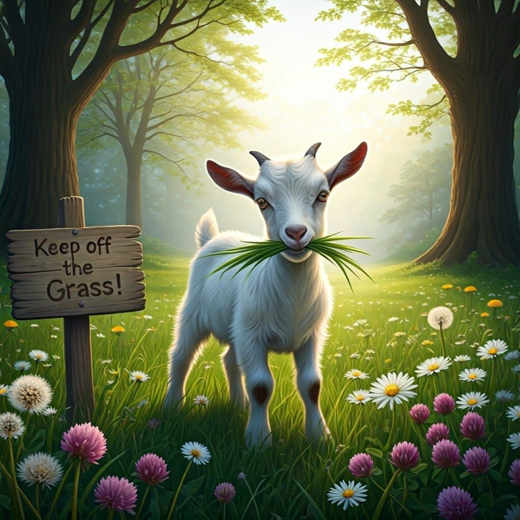 Keep off the Grass!  by @Human Deliciousness