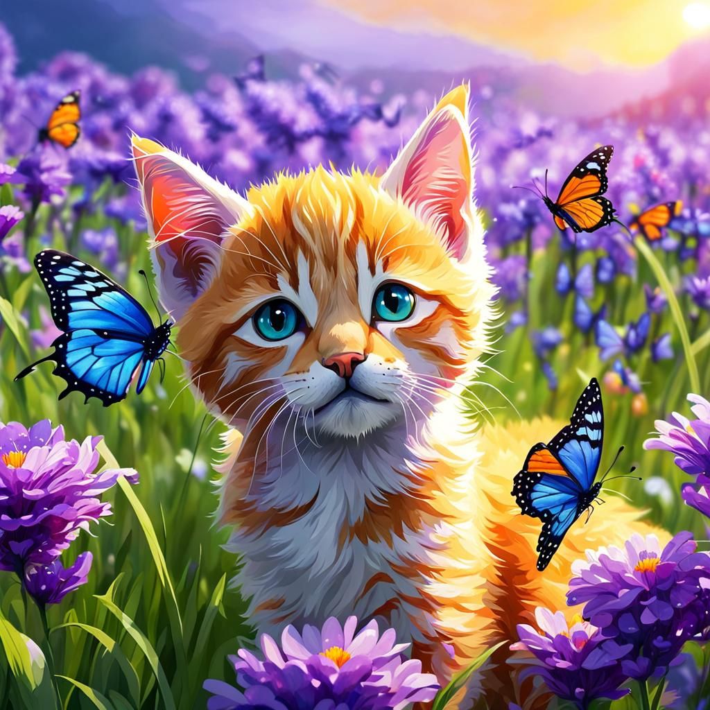 He's not sure he likes butterflies 🦋🦋🦋