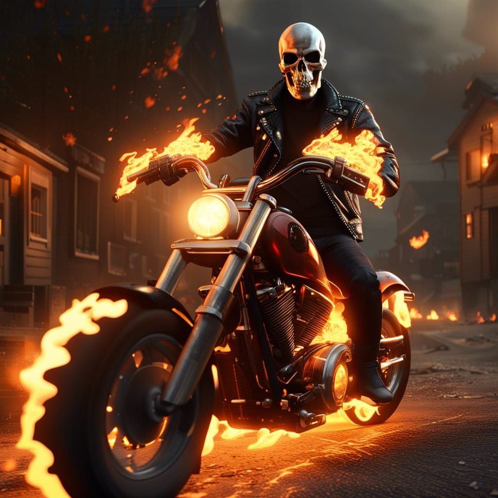 Ghost Rider - AI Generated Artwork - NightCafe Creator