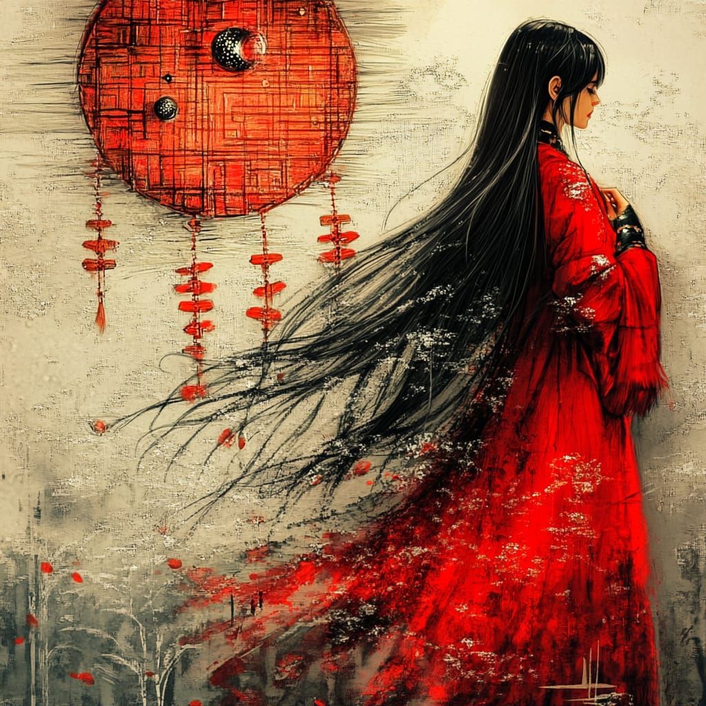 The Lady of Falling Petals  by @Magic School Bus Dropout