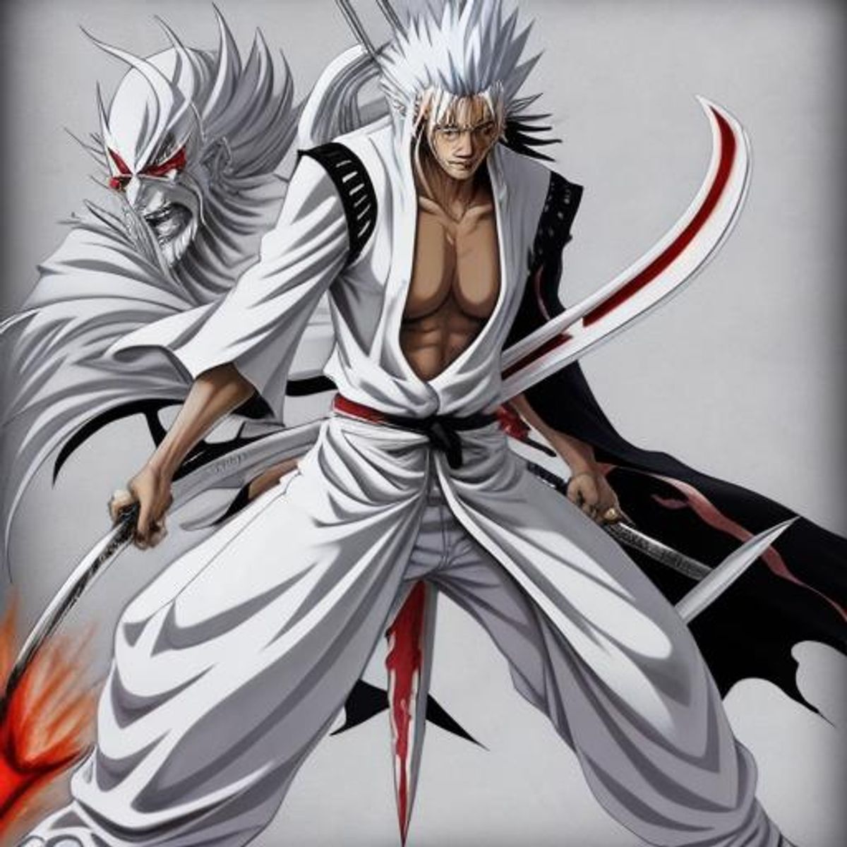 Bleach kenpachi bankai form AI Generated Artwork NightCafe Creator