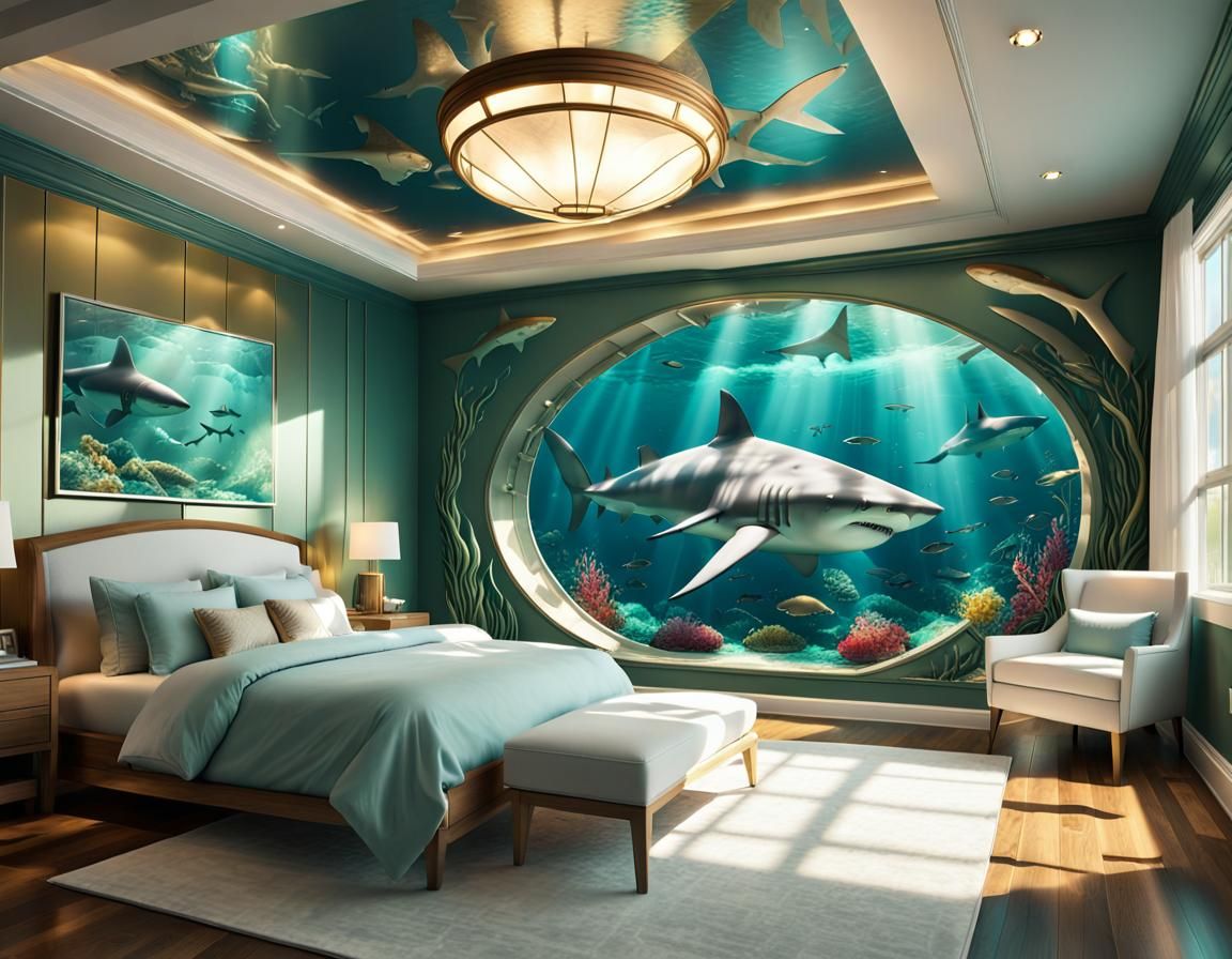 Sleeping With The Sharks - AI Generated Artwork - NightCafe Creator