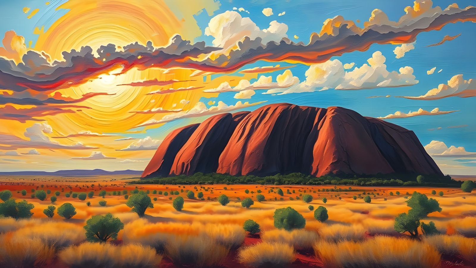 Here lies Ayers Rock, majestic and tall, a massive creation, well-known by all  by @Welgan Druid