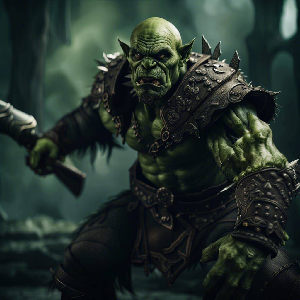 Fierce orc warrior - AI Generated Artwork - NightCafe Creator