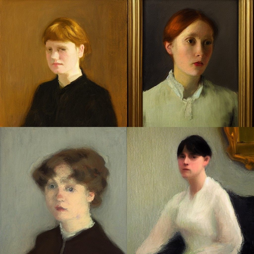 A portrait in the style of Tonalism
