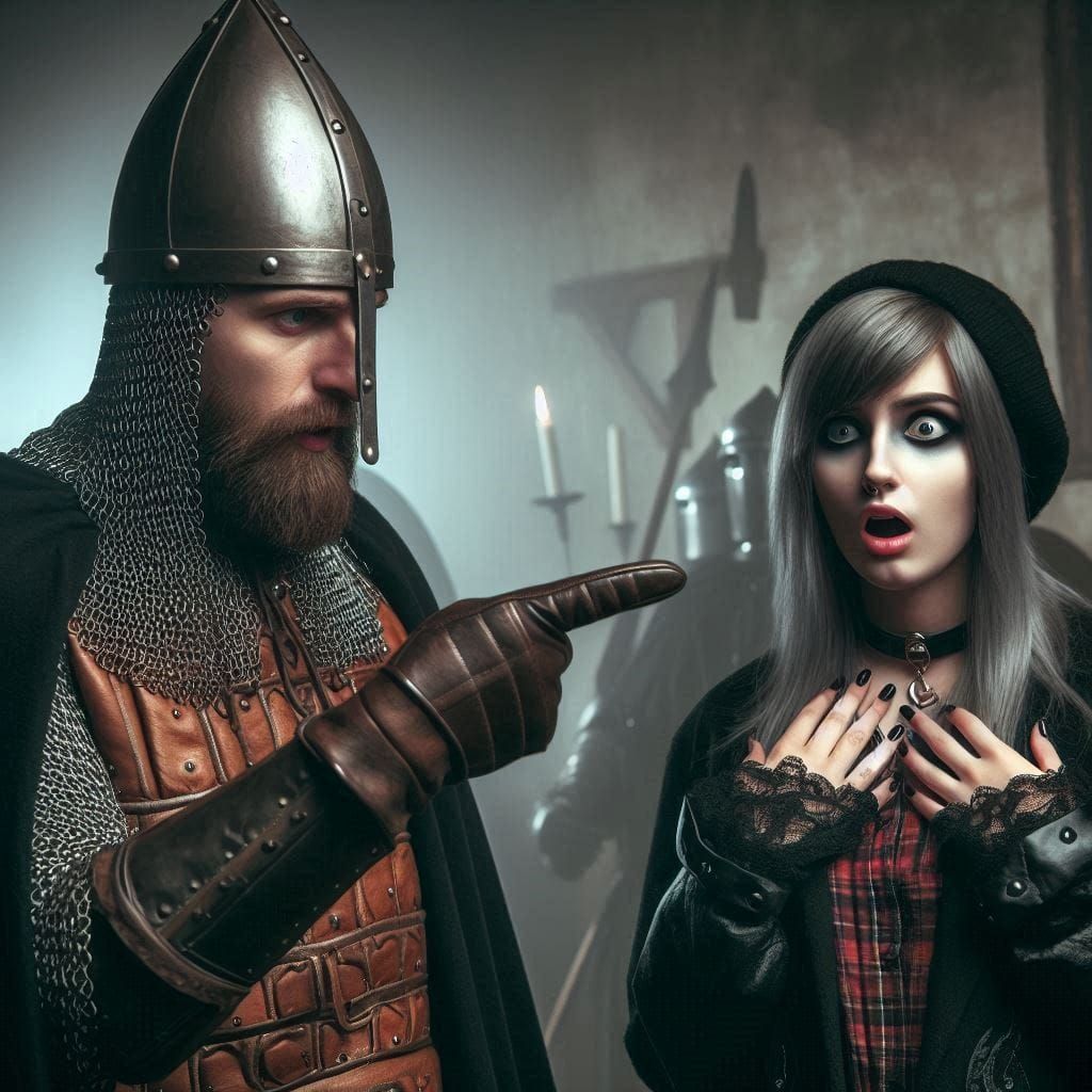 Perhaps time-travelling to meet 'real goths' wasn't such a cool idea after all...