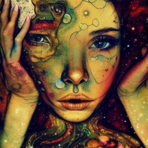 Surreal Woman's Portrait in Claymation Style