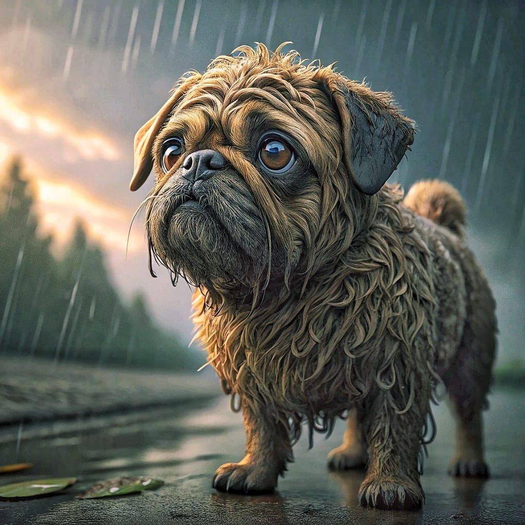 Pug Soaked....
