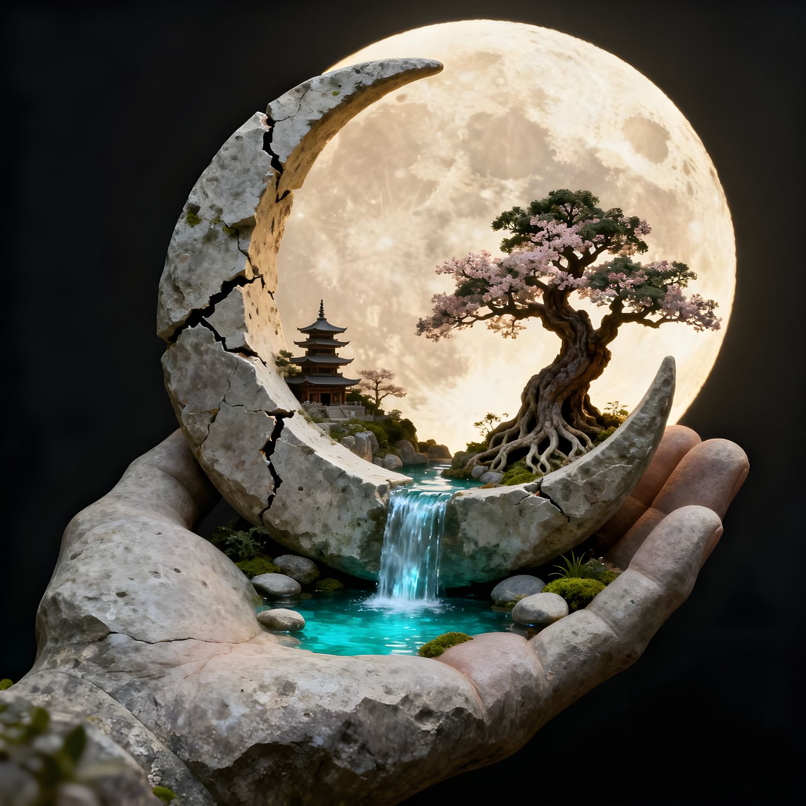 Cradle of the Moon  by @Budgie